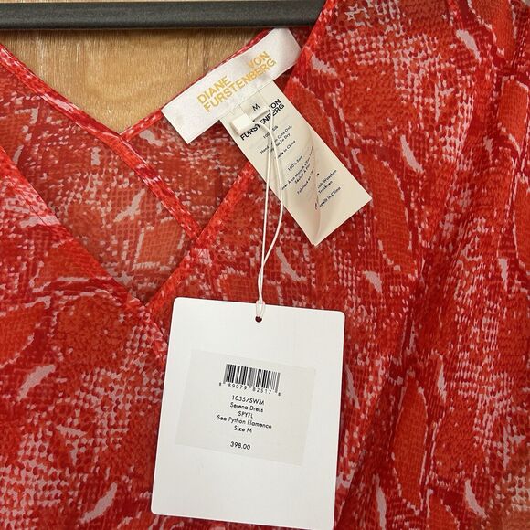 Diane Von Furstenberg Serena Dress Silk Python Print Kaftan Beach Cover Up M NWT - Picture 8 of 8